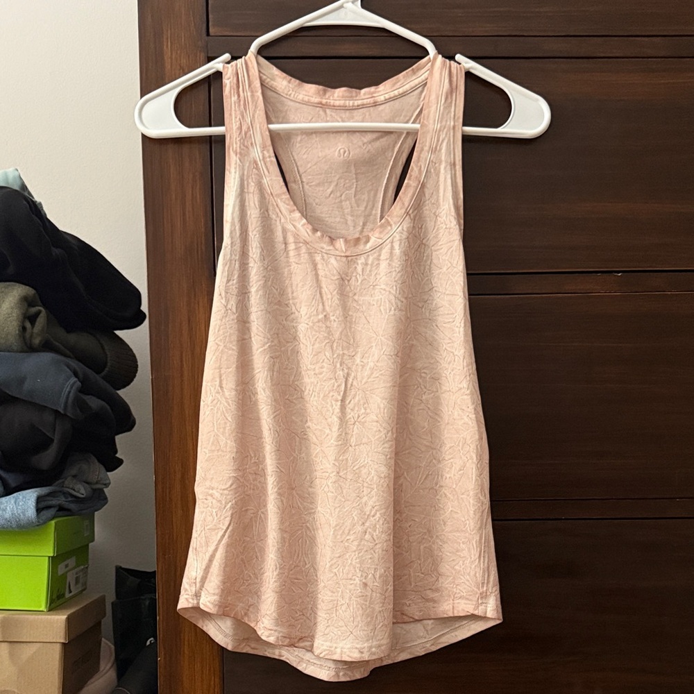 Lululemon Pink Marble Tank Top